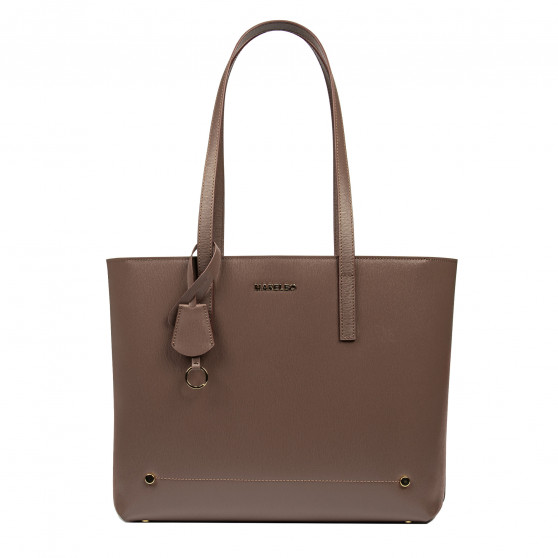 Bolso de mujer al hombro 030g capucino safiano