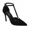 Zapatos elegantes mujer 1323 negro terciopelo