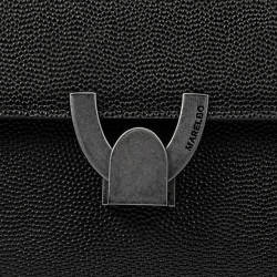 Bolso de mujer al hombro 032g 01 negro caviar