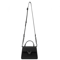 Bolso de mujer al hombro 032g 01 negro caviar