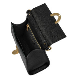 Bolso de hombro para mujer 032g negro caviar
