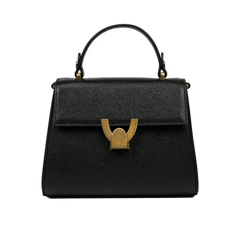 Bolso de hombro para mujer 032g negro caviar