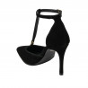 Zapatos elegantes mujer 1323 negro terciopelo