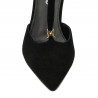 Zapatos elegantes mujer 1323 negro terciopelo