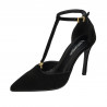 Zapatos elegantes mujer 1323 negro terciopelo