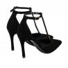 Zapatos elegantes mujer 1323 negro terciopelo