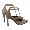 Zapatos elegantes de mujer 1323 arena de terciopelo