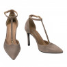 Zapatos elegantes de mujer 1323 arena de terciopelo