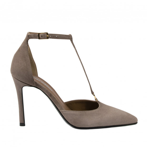 Zapatos elegantes de mujer 1323 arena de terciopelo