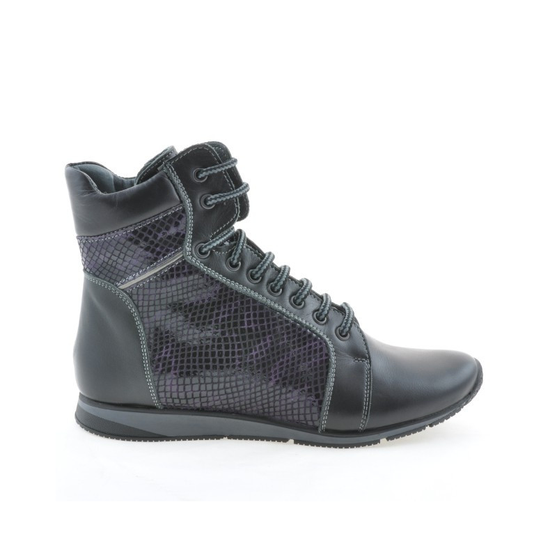 Botines de mujer 3275 negro combinado