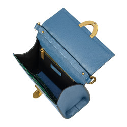 Bolso de mujer de hombro 032g azul caviar