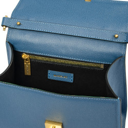 Bolso de mujer de hombro 032g azul caviar