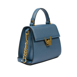 Bolso de mujer de hombro 032g azul caviar