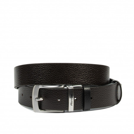 Cinturón hombre 71b bicolor biz negro+biz marrón