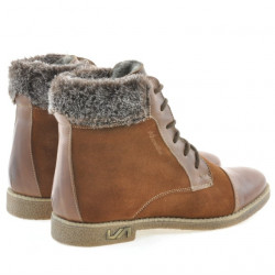Botines de mujer 3281 marrón combinado