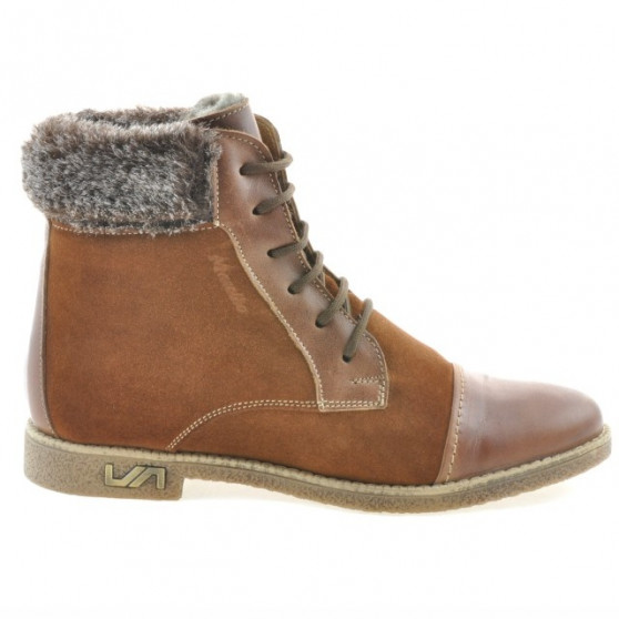 Botines de mujer 3281 marrón combinado