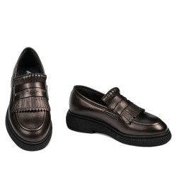 Zapatos casuales de mujer 6081 marrón nácar