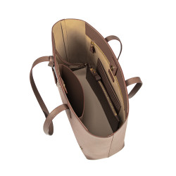 Bolso de mujer al hombro 030g capucino safiano