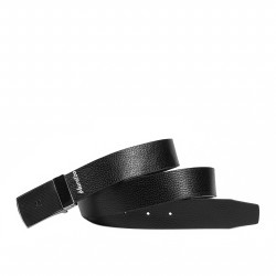 Cinturón hombres 62b bicolor biz negro+negro mate