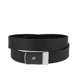 Cinturón hombres 62b bicolor biz negro+negro mate