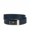Cinturón hombre 62b bicolor biz azul+negro mate