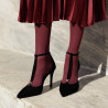 Zapatos elegantes mujer 1323 negro terciopelo