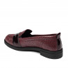 Zapatos casuales/elegantes de mujer 6037 burdeos nácar combinado