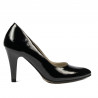 Zapatos elegantes de mujer 1234 charol negro