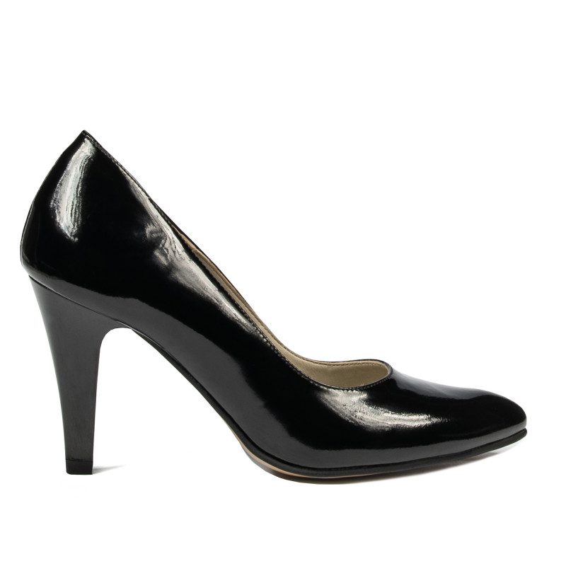 Zapatos elegantes de mujer 1234 charol negro