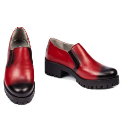 Zapatos casuales mujer 684 a rojo