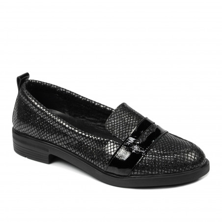 Zapatos casuales/elegantes de mujer 6037 negro nácar combinado