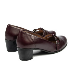 Zapatos casuales / elegantes para mujer 6012 burdeos