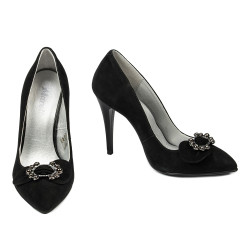 Zapatos elegantes de mujer 1279 negro antílope