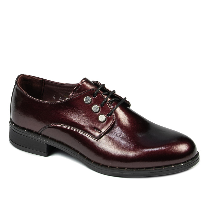 Zapatos casuales de mujer 6020 charol burdeos