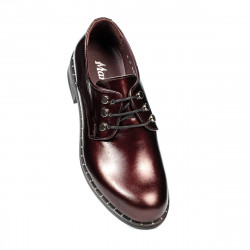 Zapatos casuales de mujer 6020 charol burdeos