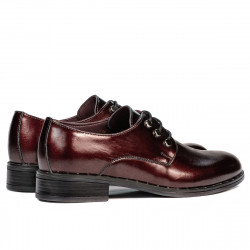 Zapatos casuales de mujer 6020 charol burdeos