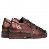 Zapatos casuales de mujer 6026 burdeos nácar combinado