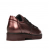 Zapatos casuales de mujer 6026 burdeos nácar combinado