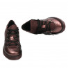 Zapatos casuales de mujer 6026 burdeos nácar combinado