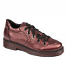 Zapatos casuales de mujer 6026 burdeos nácar combinado