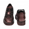 Zapatos casuales de mujer 6026 burdeos nácar combinado