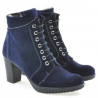 Botines mujer 3231 azul índigo de terciopelo