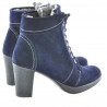 Botines mujer 3231 azul índigo de terciopelo