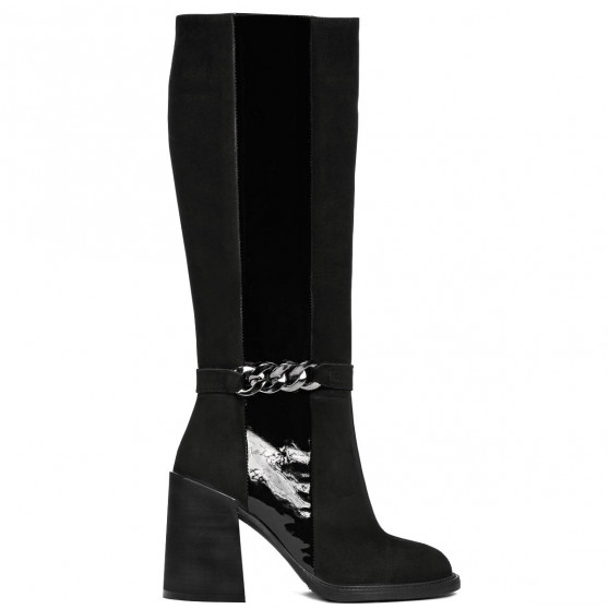 Botas de mujer 1185 bufo negro combinado