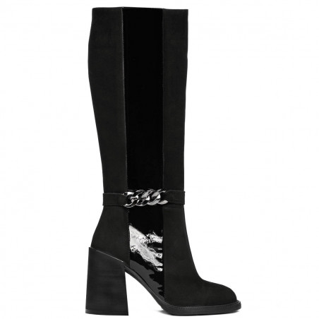 Botas de mujer 1185 bufo negro combinado