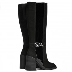 Botas de mujer 1185 bufo negro combinado