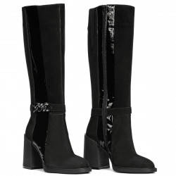 Botas de mujer 1185 bufo negro combinado