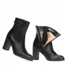 Botas de mujer 1177 negro satinado