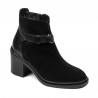 Botines de mujer 3400 bufo negro combinado