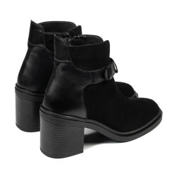 Botines de mujer 3400 bufo negro combinado
